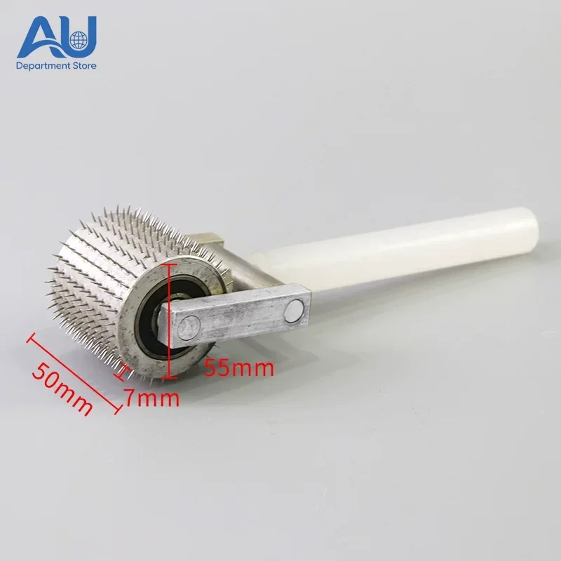 Suitable for Hand Push Needle Roller Aluminum Foil Puncher Food Perforating Exhaust Needle Cage Kitchen Tool for Cooking