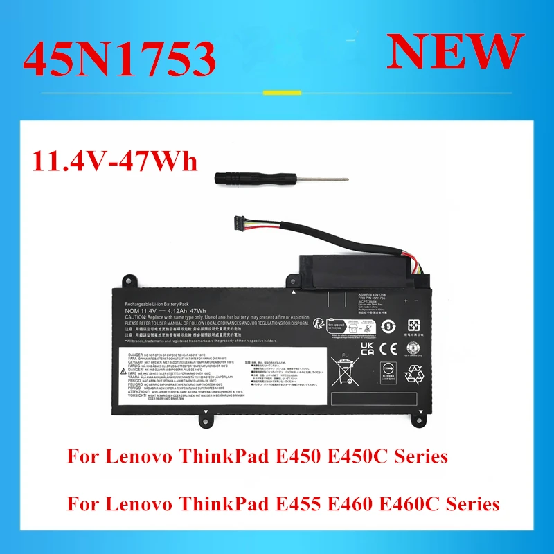 

New 45N1754 45N1753 45N1756 45N1757 45N1755 Laptop Battery For Lenovo ThinkPad E450 E450C E460 E460C E455 E465 E465C