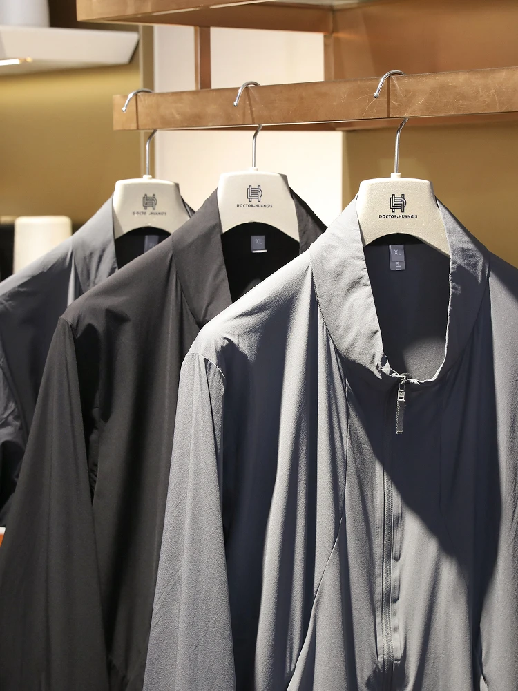 

Spring Summer 2025 Men's Commuter Thin Jaet Outdoor Casual Fiing Mountain Climbing Sun Protection Coat Stand Fit Fai...