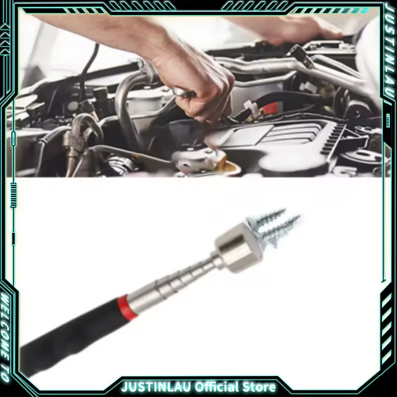 

1Pcs 20 Pound Black Extendable Magnet Pick Up Device Portable with Pen Clip Magnetic Suction Bar Picker Hand Tool Accessories