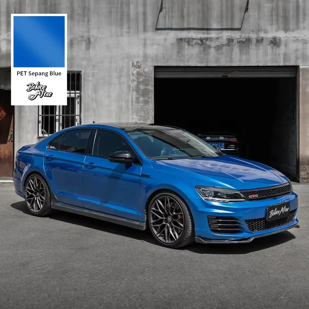 PET Sepang Blue for Audi Vinyl Car Wrapping Foil Motorcycle Car Sticker Decoration Stickers for Car Metallic Wrapping FilmVinyl view 2