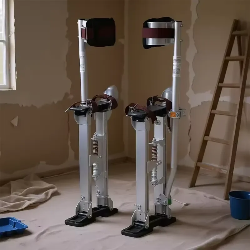 Adjustable 18-30 Inch Aluminum Drywall Stilts for Painting Taping Tool Anchors Drywall Tool