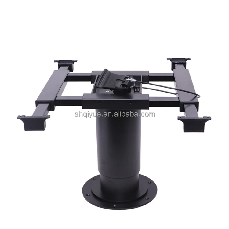 Foldable Lightweight Aluminum Pneumatic RV Table Pedestal Rotating Height Adjustable Table Lift