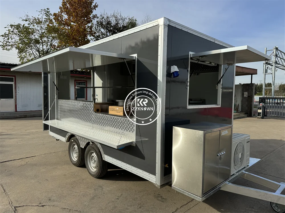 

Mobile Food Truck Hot Dog Cart Street Catering Trailer Fully Equipped Concession Food Trailer Fully Equipped Ice Cream Cart