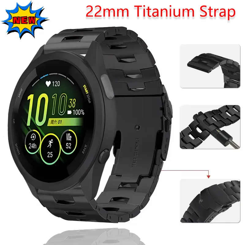 

Oracle 22mm Titanium Strap for Garmin Forerunner 965 265 955 255/265 Music Bracelet Watchband Garmin Vivoactive 4 Venu 3 Correa