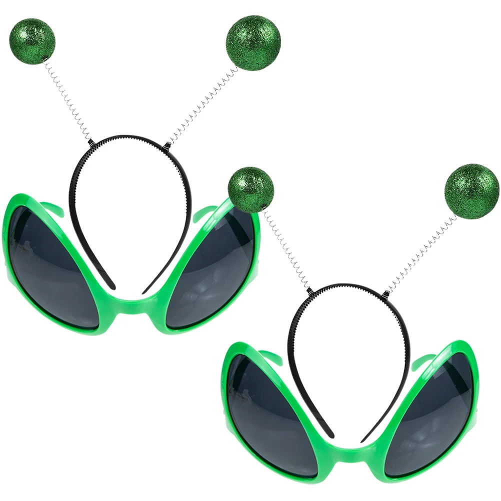 

2 Sets Alien Headband Bands Party Glasses Funny Sunglasses Plastic Novelty Child