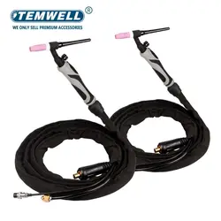 180A WP17-FV TIG Torch 3.7m GTAW Air Cooling Flexible Neck Gas Valve WP17 Tig Welding Gun