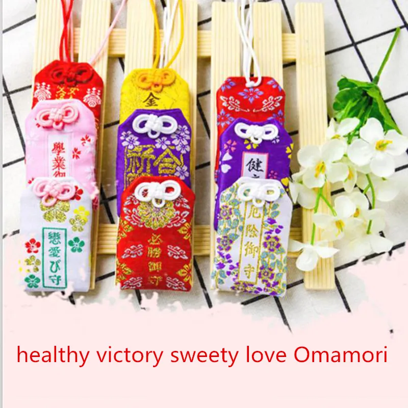 

1pcs Traditional Omamori Dispel Misfortune Meet Your Love Good Luck Traffic Safe Healthy Pendant Keyring Cute Gift Present