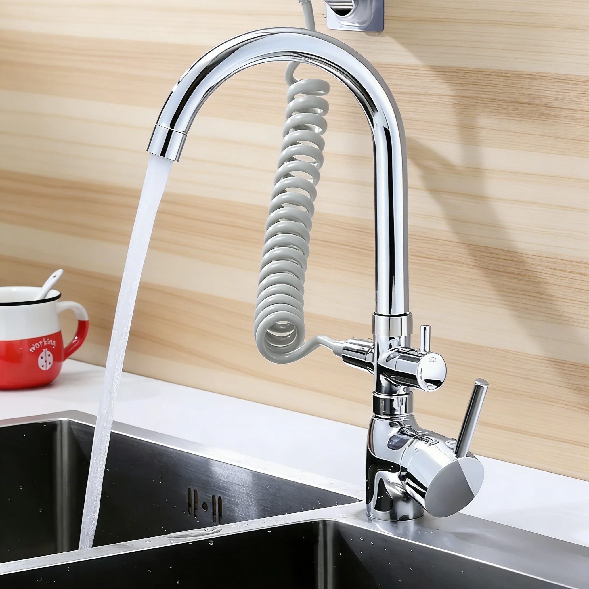 

Hot and Cold Water Tap Multifunctional Kitchen Mixer Faucets Double Use Washing Machine Dishwasher Bathroom Basin Sink Faucets