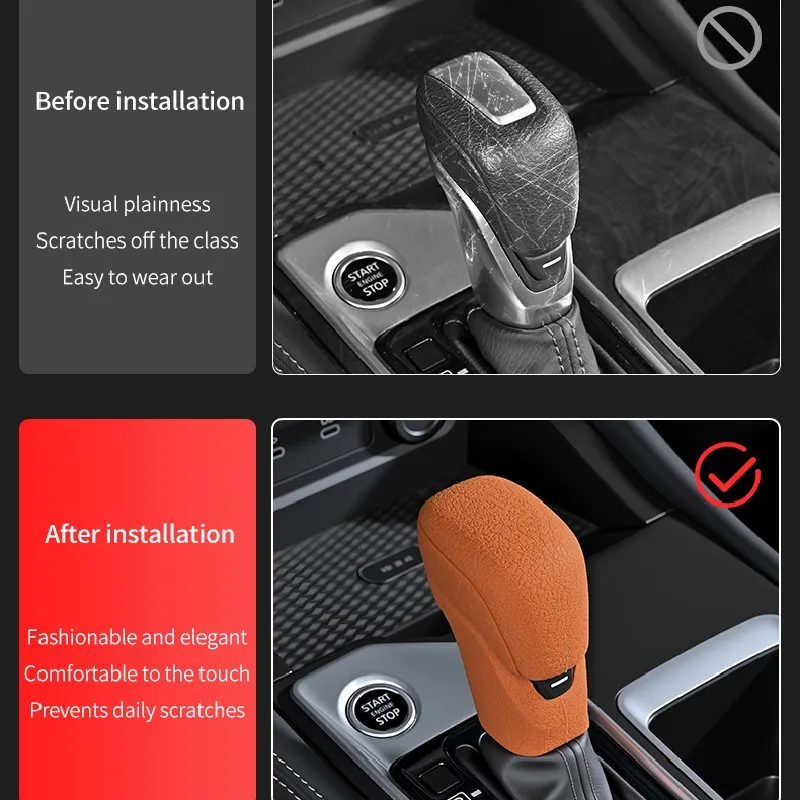 For Nissan Armada Y62 2017~2026 Car Shift Knob Covers Automatic Transmission Head Silicone Protector Case Decoration Accessories 2