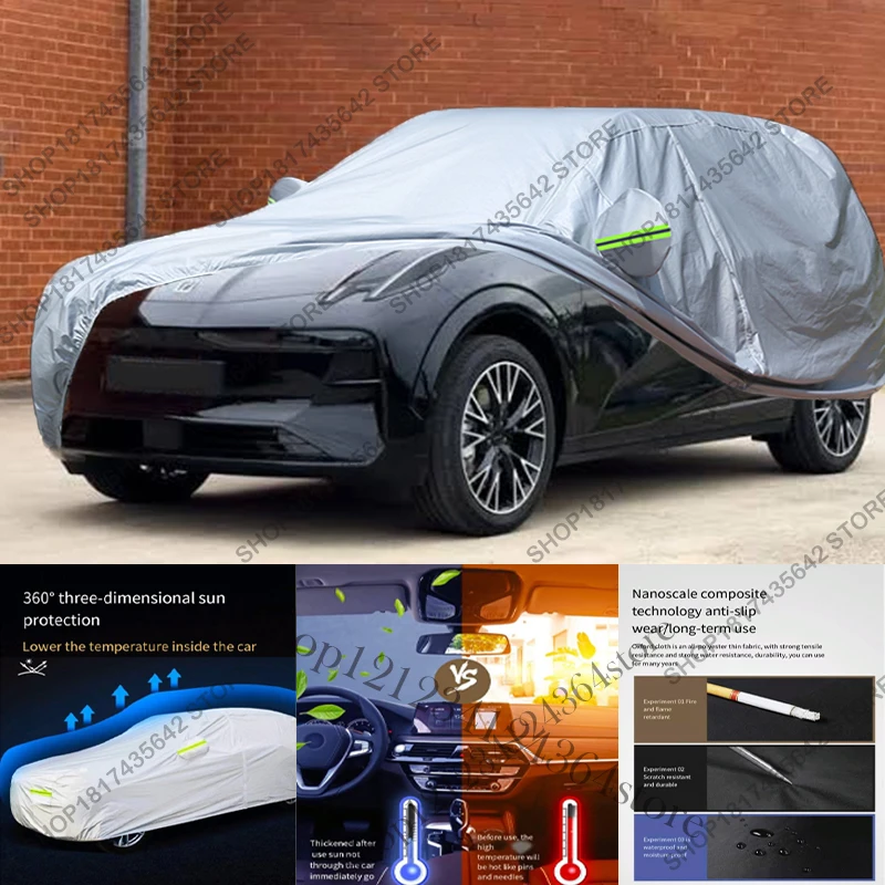 Volledige autohoes compatibel met Zeekr X (2023-2025) - Bescherming tegen alle weersomstandigheden, zon, regen, UV, stof, regen, buiten en binnen.