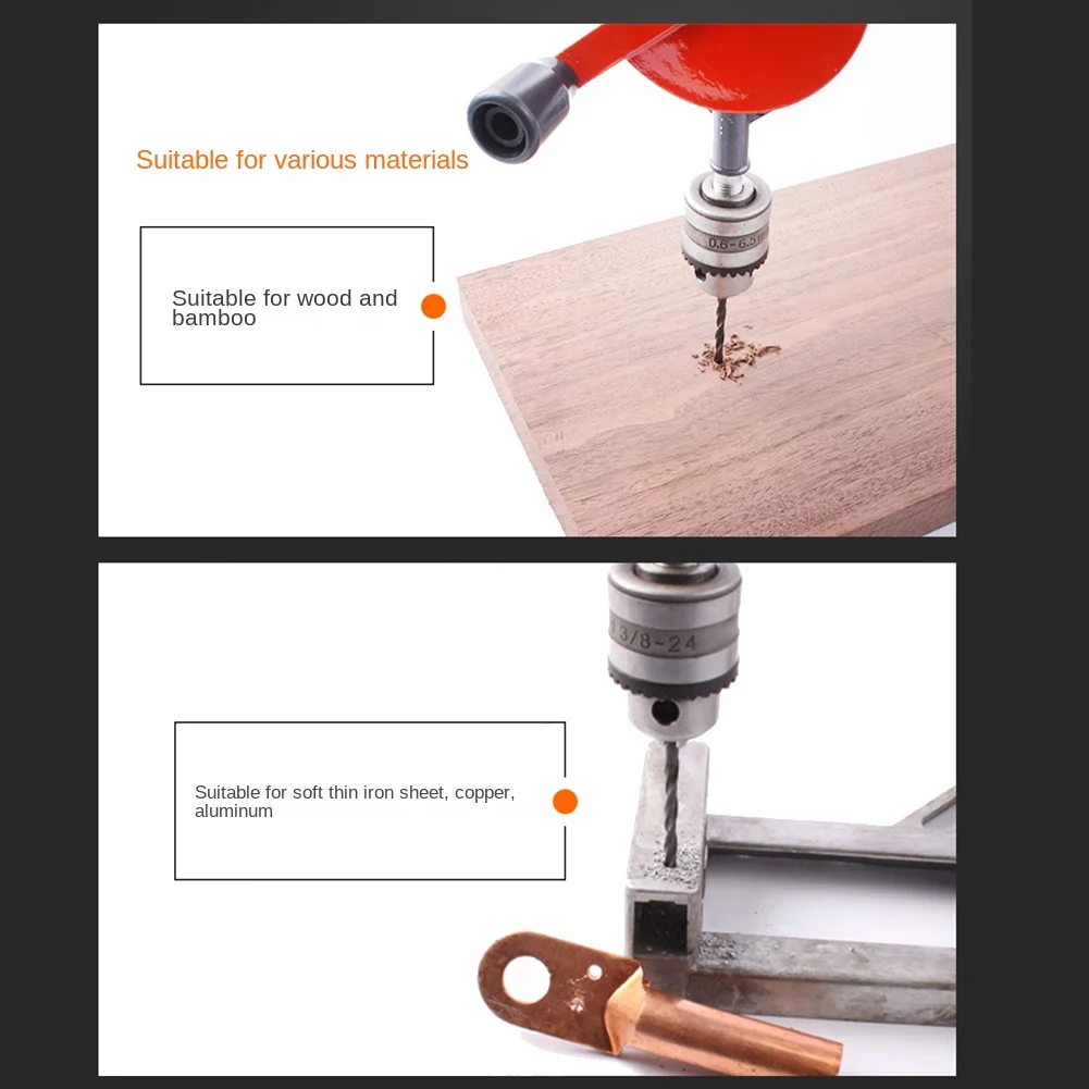 Handbohrmaschine mit 3/8-Zoll-Kapazität – leistungsstark und schnell, manuelle 3/8-Zoll-Handbohrmaschine, doppelte Ritzel aus fein gegossenem Stahl