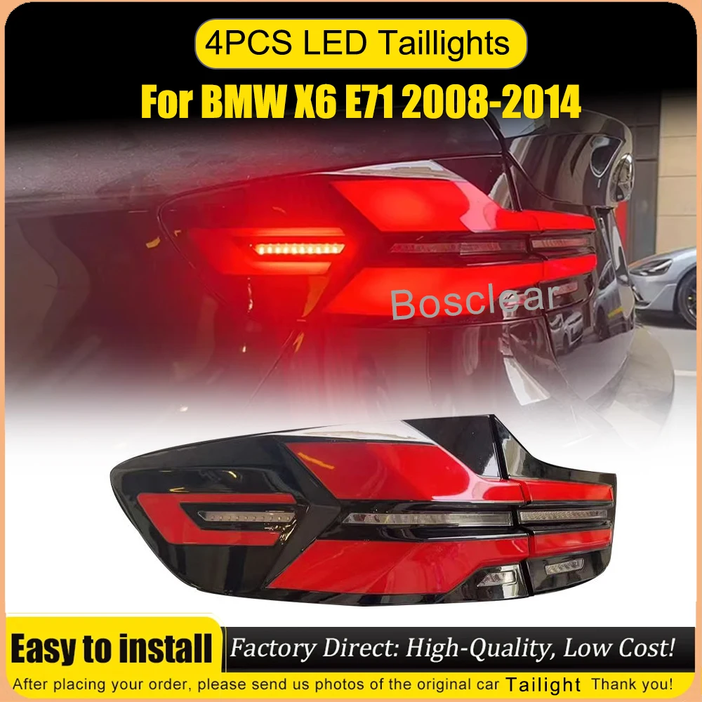 

LED Taillights For BMW X6 E71 2007-2016 Projector TailLamp Daytime Running Light Auto Accessories plug and play Car Rear Lights
