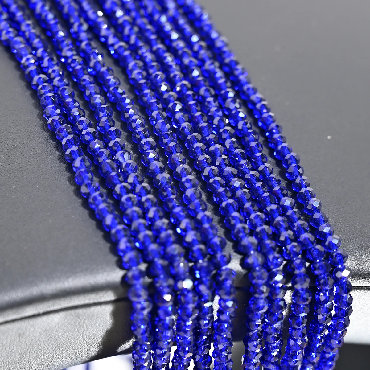 110 Stuks 4MM Kunstmatige Kristallen Glazen Kralen Platte Ronde Helder Facet Losse Spacer Bead voor Sieraden Maken DIY Armband ketting