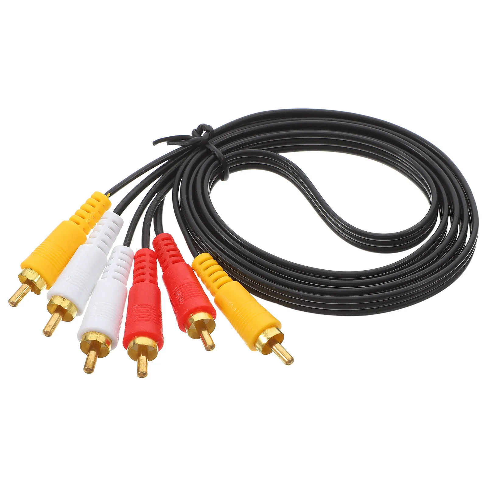 3Pair 1.5m Av Audio Video Cable Composite Cable with Gold Plated 3.5mm Plug High Fidelity Lossless Signal for TV Dvd Cd Mp3