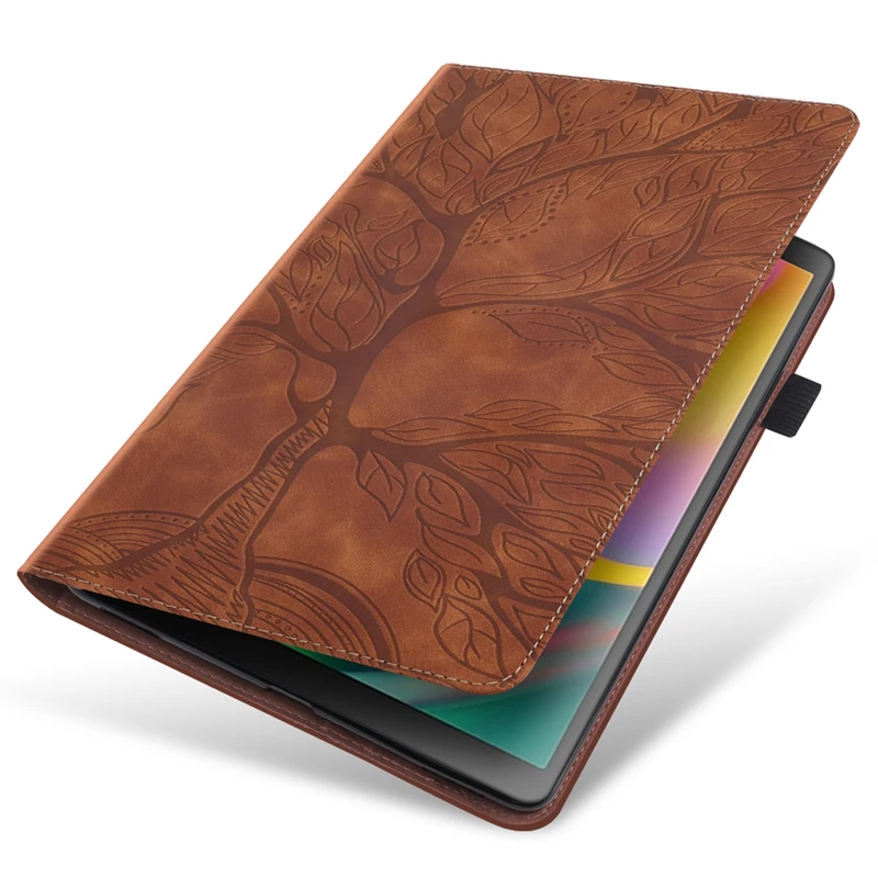 3D Tree Embossed Tablet Case For Lenovo Tab M10 HD (2nd Gen) TB-X306X X306F X306 10.1'' Wallet Stand Cover  +Film Pen