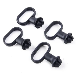 beler NEW 4Pcs Universal Black Rubber 5.5x4.1 cm Front Mudguard Speedometer Cable Guide Holder for Motorcycle