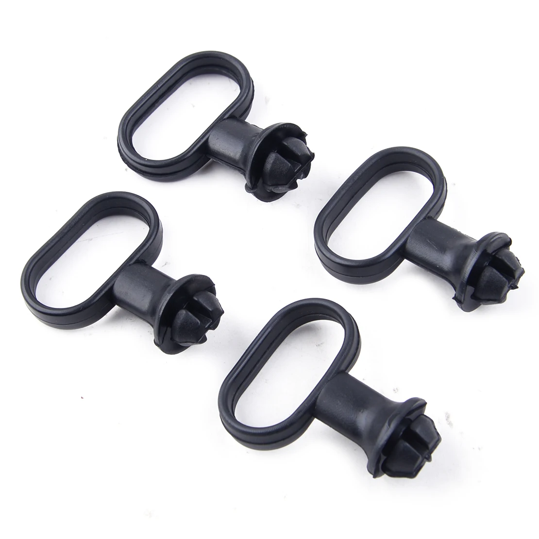 beler NEW 4Pcs Universal Black Rubber 5.5x4.1 cm Front Mudguard Speedometer Cable Guide Holder for Motorcycle