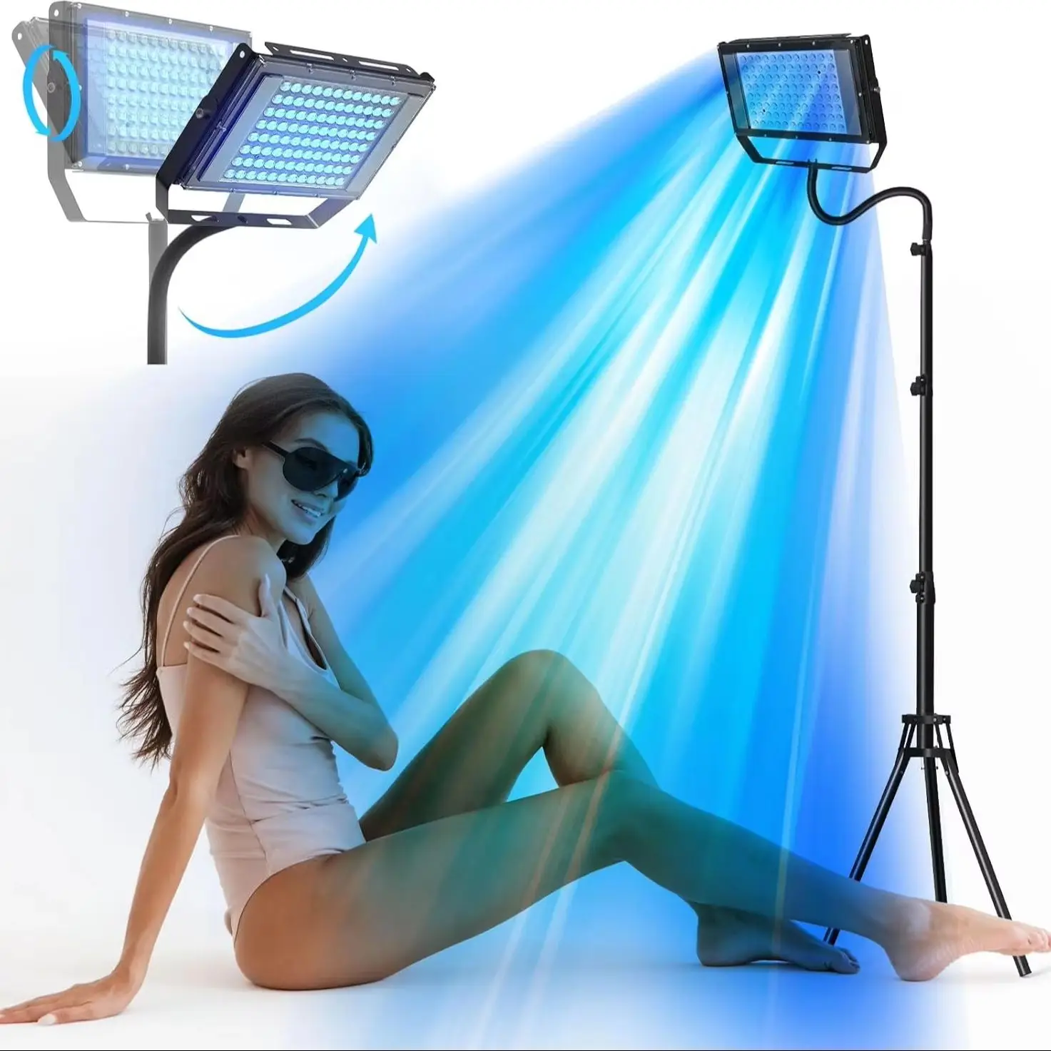 50W UV-Bräunungslampe 96 Stück Blaulicht Solariumlampe 460nm 480nm Ganzkörper Indoor-Bräunungslicht Professionelle Hautpflege – Detail 2
