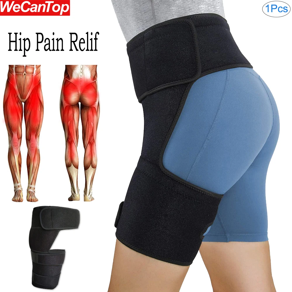 1Pcs Hip Brace for Sciatica Pain Relief,Compression Support Wraps for Sciatic Nerve & Pulled Thigh,Hip Fleхоr Strain,Men & Women