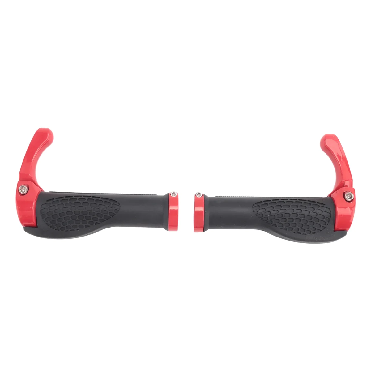 ABME New Mountain Bicycle Bike Cycling Lock-On Handlebar Hand Bar End Grips Set-Red