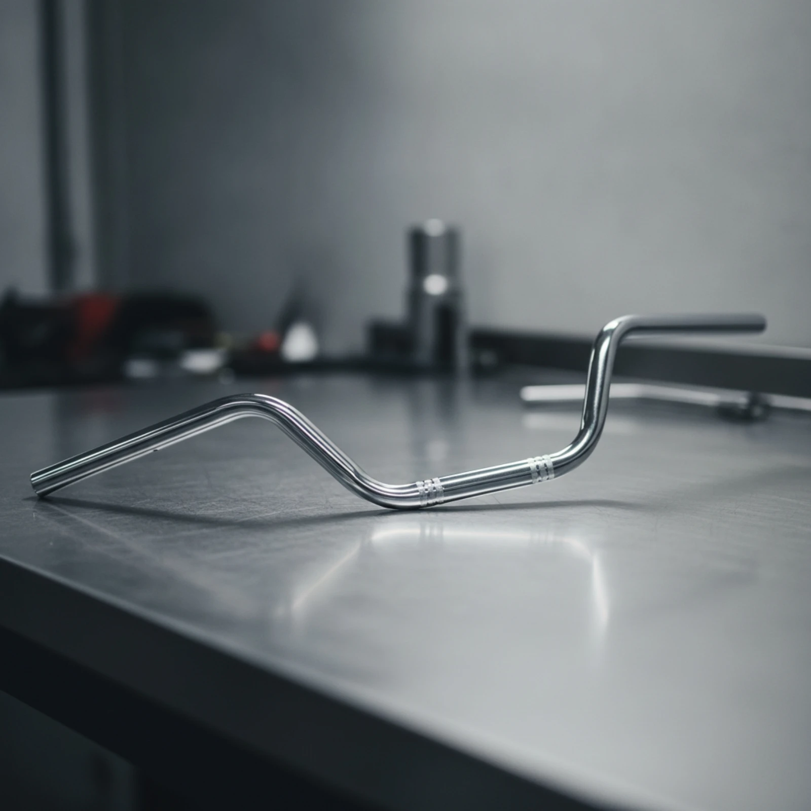 7/8 Inch Motorcycle Handlebar Universal Fit Chrome Motorcycle Handlebar Low Increase Vibration Reducing for Custom Bike Builders