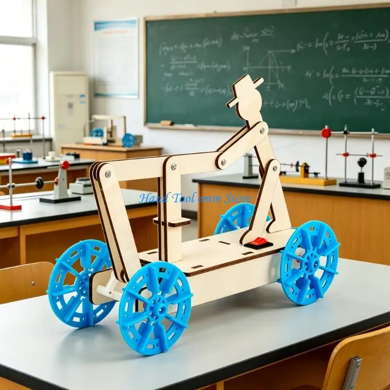 

H37F Wooden Swing Arm Car Model Set Swing Arm Vehicle Construction Set For Students