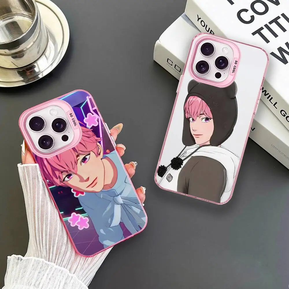 

Kpop P-PLAVE Bamby Phone Case For iPhone17,16,15,14,13,12,11 Plus,Pro Max Pink Matte Shockproof Cover