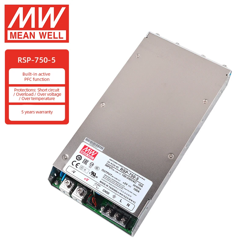 Mean Well RSP-750-24 Power Supply 750W 24V 31.3A High Efficiency Single-output Power Supply 5/12/15/24/27/48V With PFC