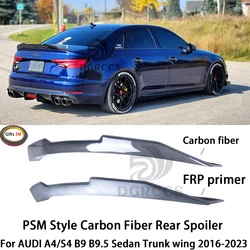 For AUDI A4/S4 B9 B9.5 Sedan PSM Style Carbon fiber Rear Spoiler Trunk wing 2016-2025 Carbon Fiber