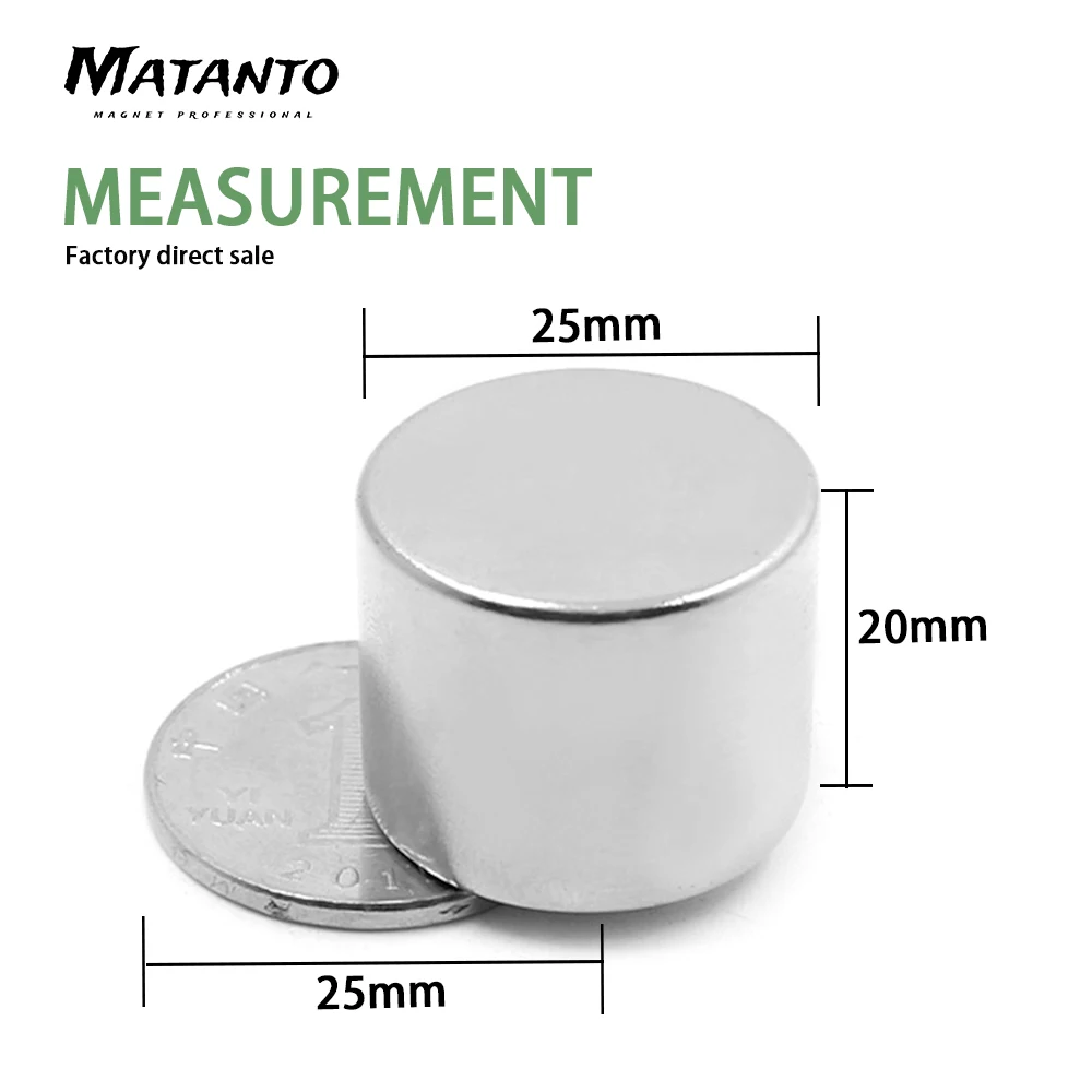 

1/3/5/10PCS 25x20 mm Thick Powerful Strong Magnetic Magnets 25mmx20mm Permanent Neodymium Magnet 25x20mm Round Magnet 25*20 mm