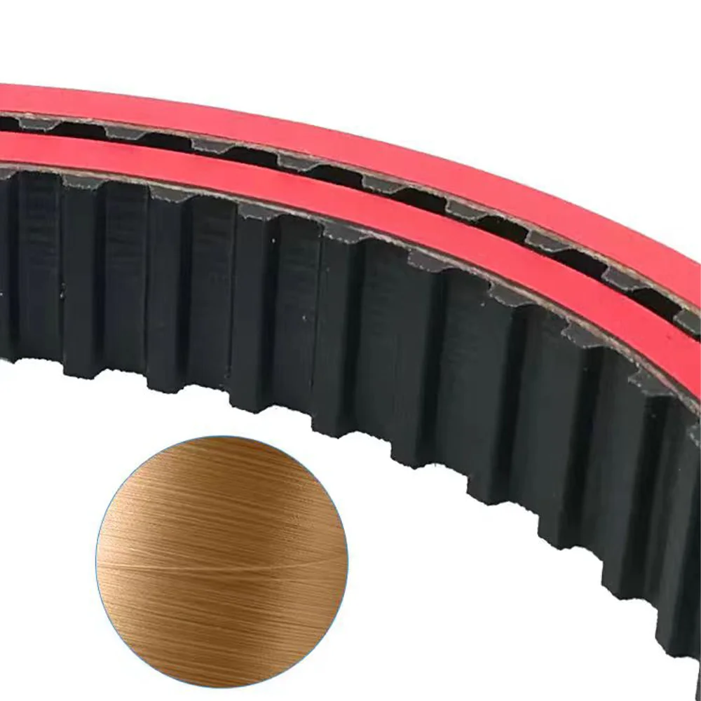 Heat Resistant Open Ended PU Food Grade Timing Belt Factory Direct T10-660-900mm Red Rubber Timing Belt For VFFS Packing Machine