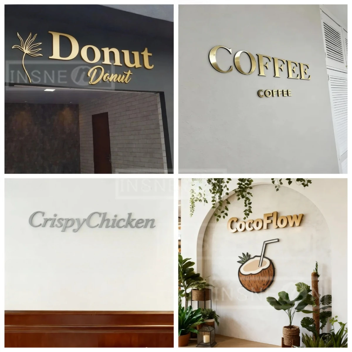 Custom 2D Metal Signs Modern Logo Metal Letters Signboard Non Illuminated Lights Advertising Led Acrylic Signs Letter Wall view 5