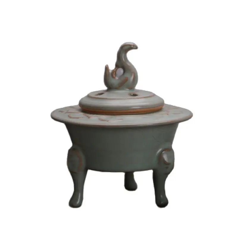 

Early Porcelain Collection of Lotus Pattern Swan Smoke Stove in Ru Kiln of the Northern Song Dynasty