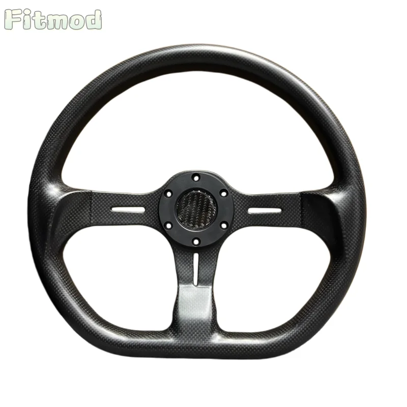 

14-inch 350mm D-shaped full carbon fiber 100% modified racing steering wheel super lightweight real carbon fiber steering wheel