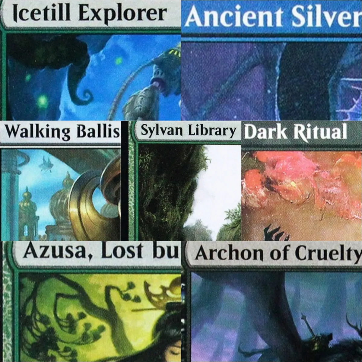 

[Mana Vault/Icetill Explorer/Sylvan Library/Otawara,Soaring City] Magical Proxy Cards Quality Board Playing Game Trading Cards