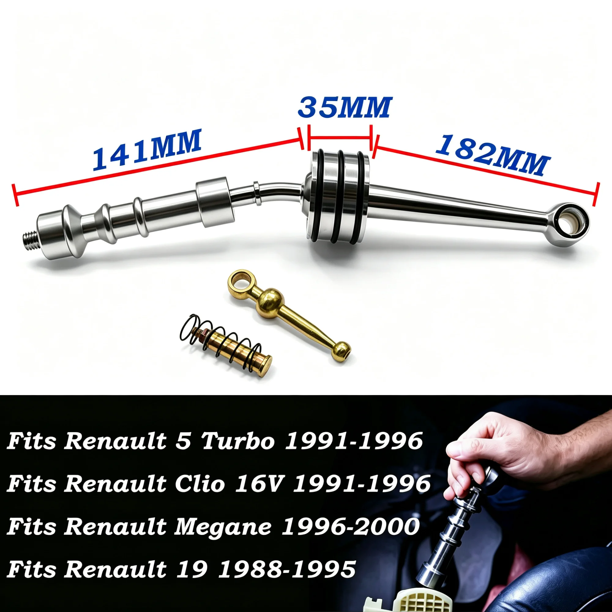 Short Throw Quick Shifter for Renault Clio 172 182 Williams 5GT MK2 16v, Fits Renault 5 Turbo, 19, Megane, Manual Gear Shift Lev
