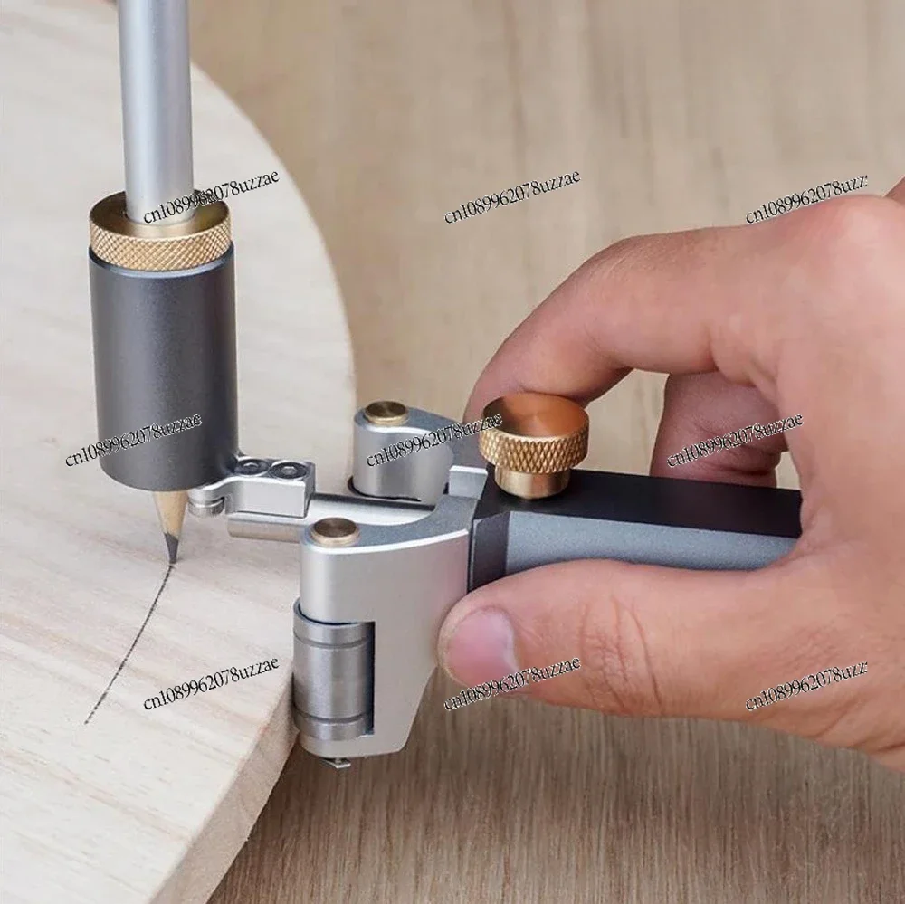 Dual Purpose Straight Arc Marking Gauge Precise Woodworking Contour Scriber Layout Measuring Drawing Tool