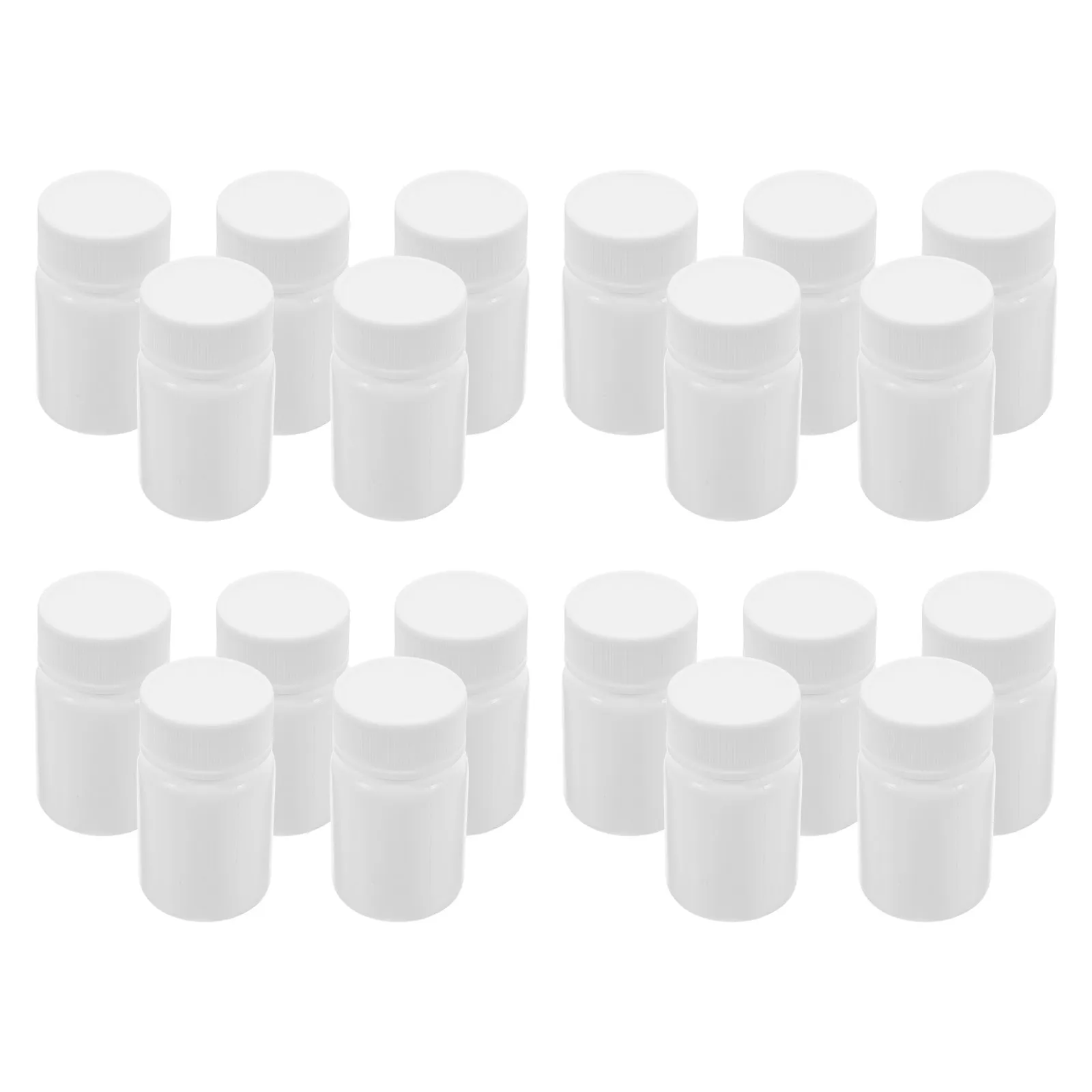 

20 шт. компактных пластиковых флаконов для лекарств, удобных для путешествий, контейнеров для капсул, таблеток и порошка, портативных органайзеров, маленьких, небьющихся