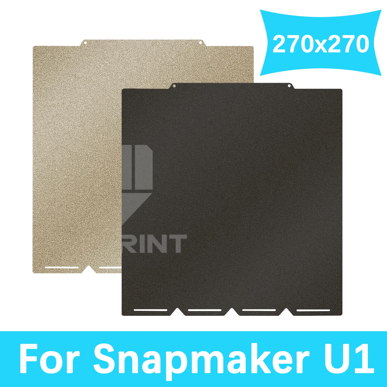 270x270mm Textured PEI Spring Steel Plate For Snapmaker U1 Build Plate Double Sided Smooth PEO PET PEY Sheet For Snapmaker U1