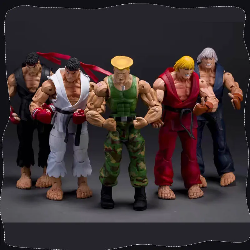 In Stock Original Neca Street Fighter 4 Anime Figure Chun Li Ryu Guile Ken Masters Gouki Action Figure Peripheral Toy Kid Gift