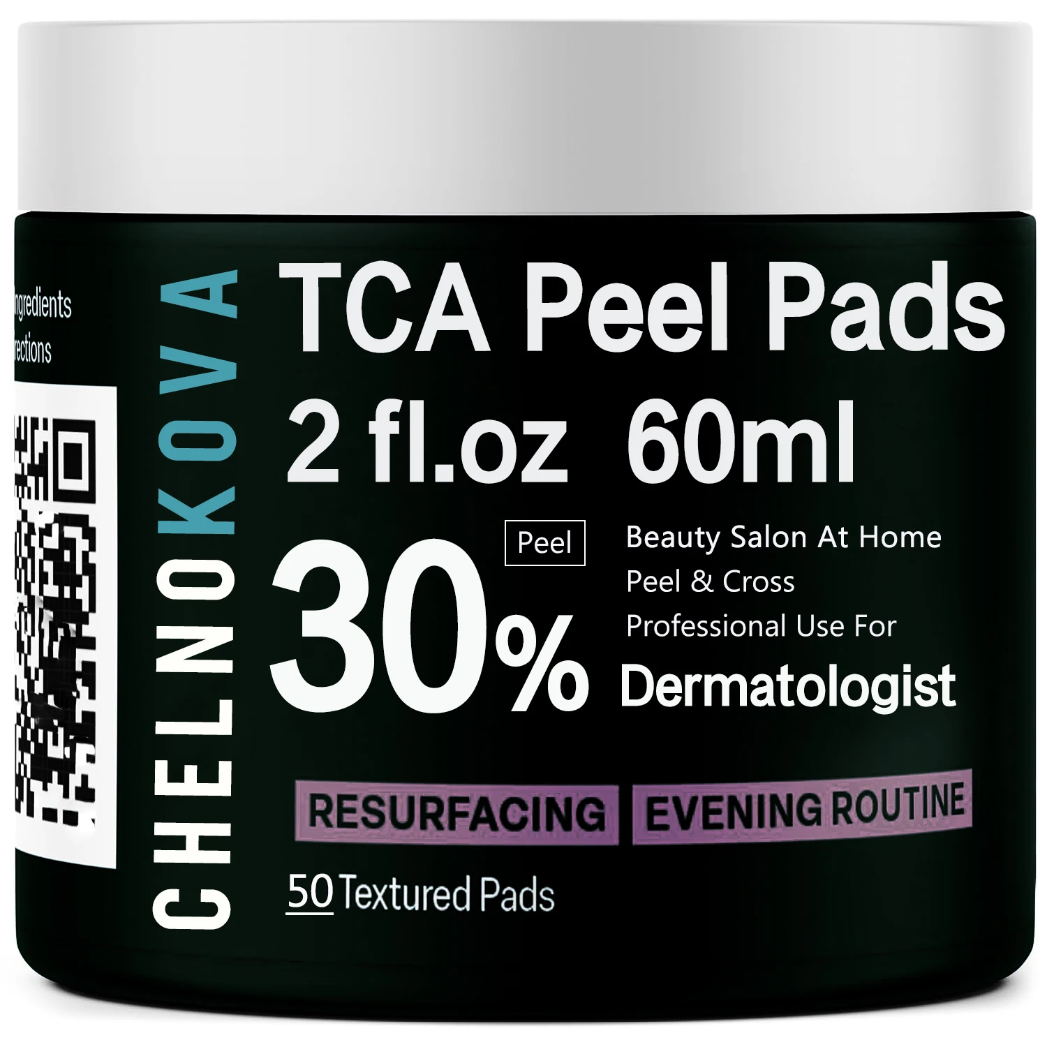 2fl oz TCA, TCA 30 Pads, Peeling 30, Chemikalienschale, 75 Pads, 20, 30, 35, 50, 70, Wattepads 75 Stück Kreuz