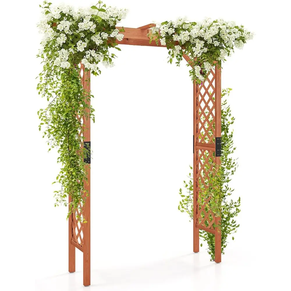 

Деревянная садовая арка-пергола 7T, декор для свадебной церемонии, дня рождения, выпускного вечера, украшение для патио на открытом воздухе