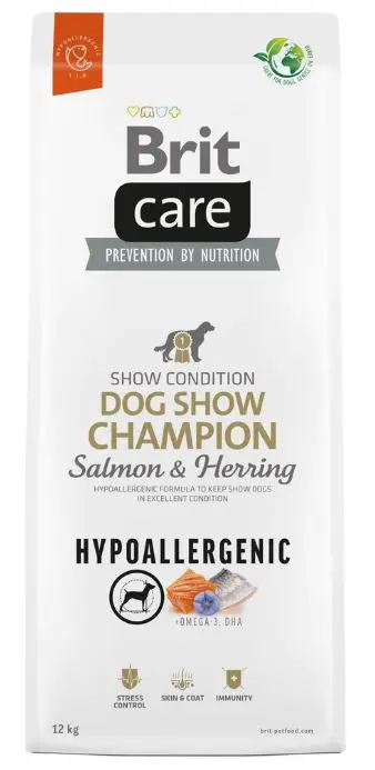 BRIT Care Hypoallergenic Dog Show Champion Salmon & Herring-dry Dog Food-12 كجم #2