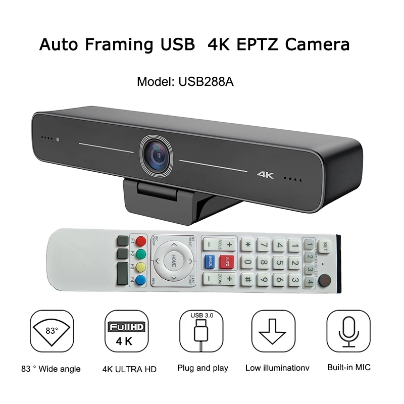 

4K Webcam 3840*2160 Full HD Conference PC Auto Framing USB Web Camera Laptop Desktop Office Meeting Home With MIC