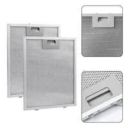 Metal Mesh Range Hood Grease Filter Substituição, Aspirador De Alumínio De Ventilação, 32x26cm, 1Pc