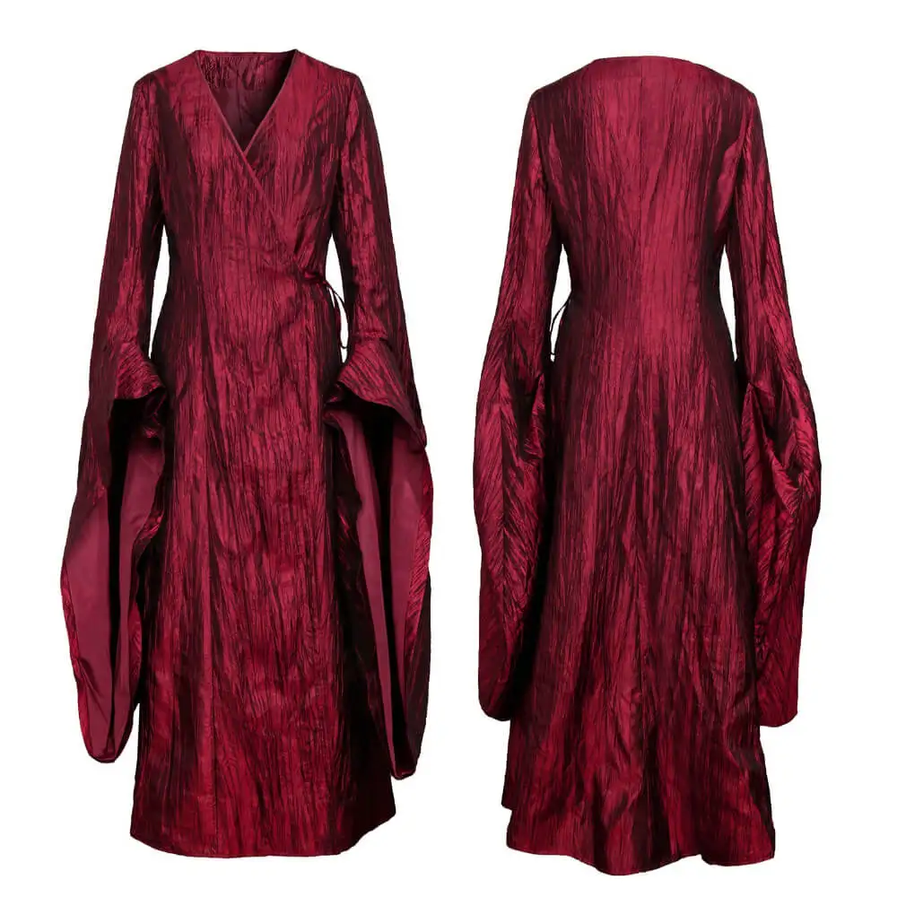 

Melisandre Dress Cosplay Costume TV Role Play Season 8 Halloween Party Outfits for Women Renaissance Style