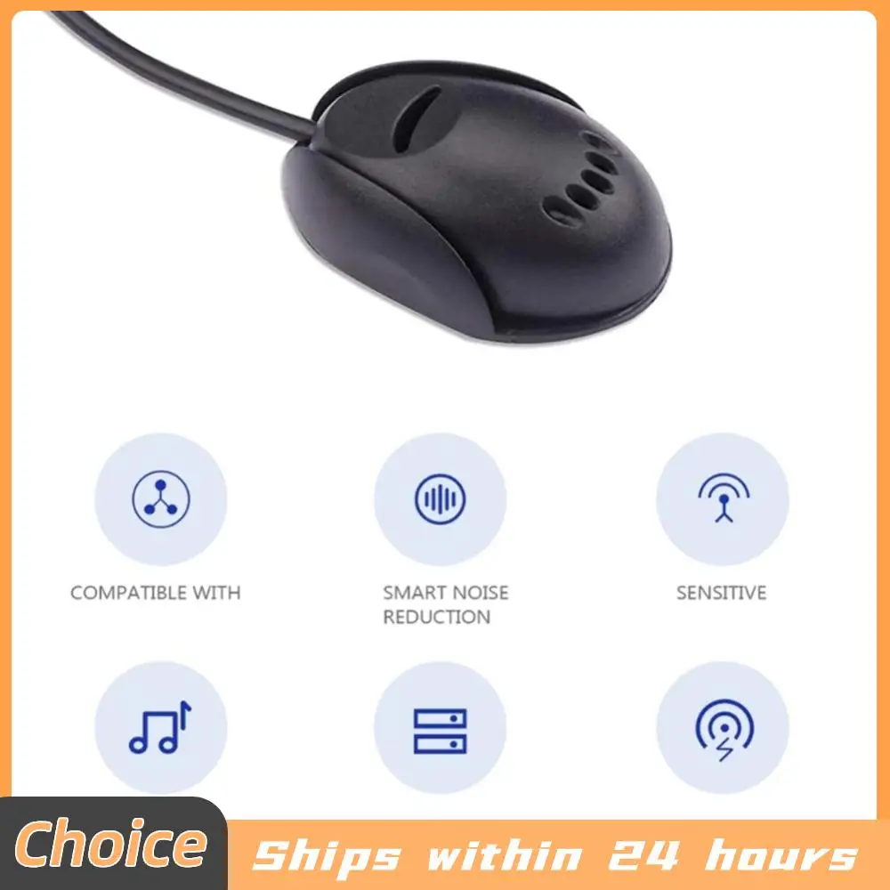 Mini Car Microphone External Paste Type with Noise Reduction for Bluetooth Hands-free Calls and GPS Navigation