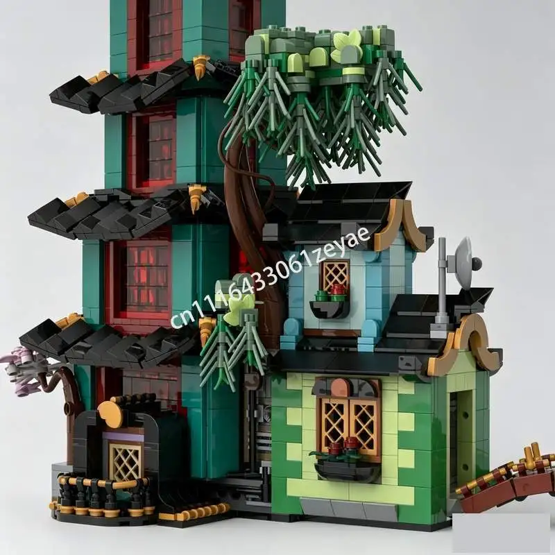 10643PCS Urban Street View Apartment Building MOC Model Custom Puzzle DIY Assembly Educational Toy Gift Display Building Blocks