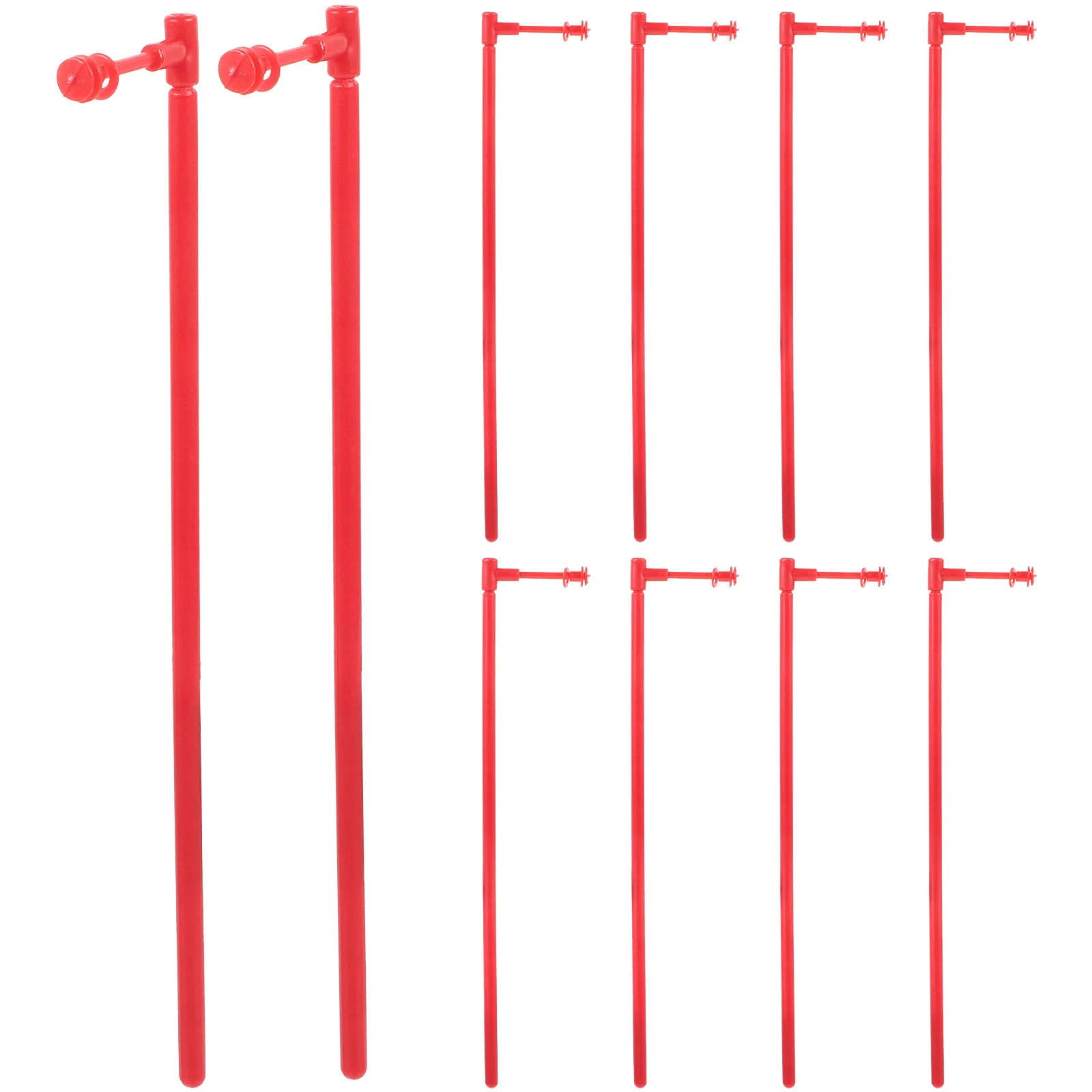 

10Sets Windmill Rods Parts Replacement Plastic DIY Pinwheel Making Accessories Sturdy Convenient Craft Windmills for Garden